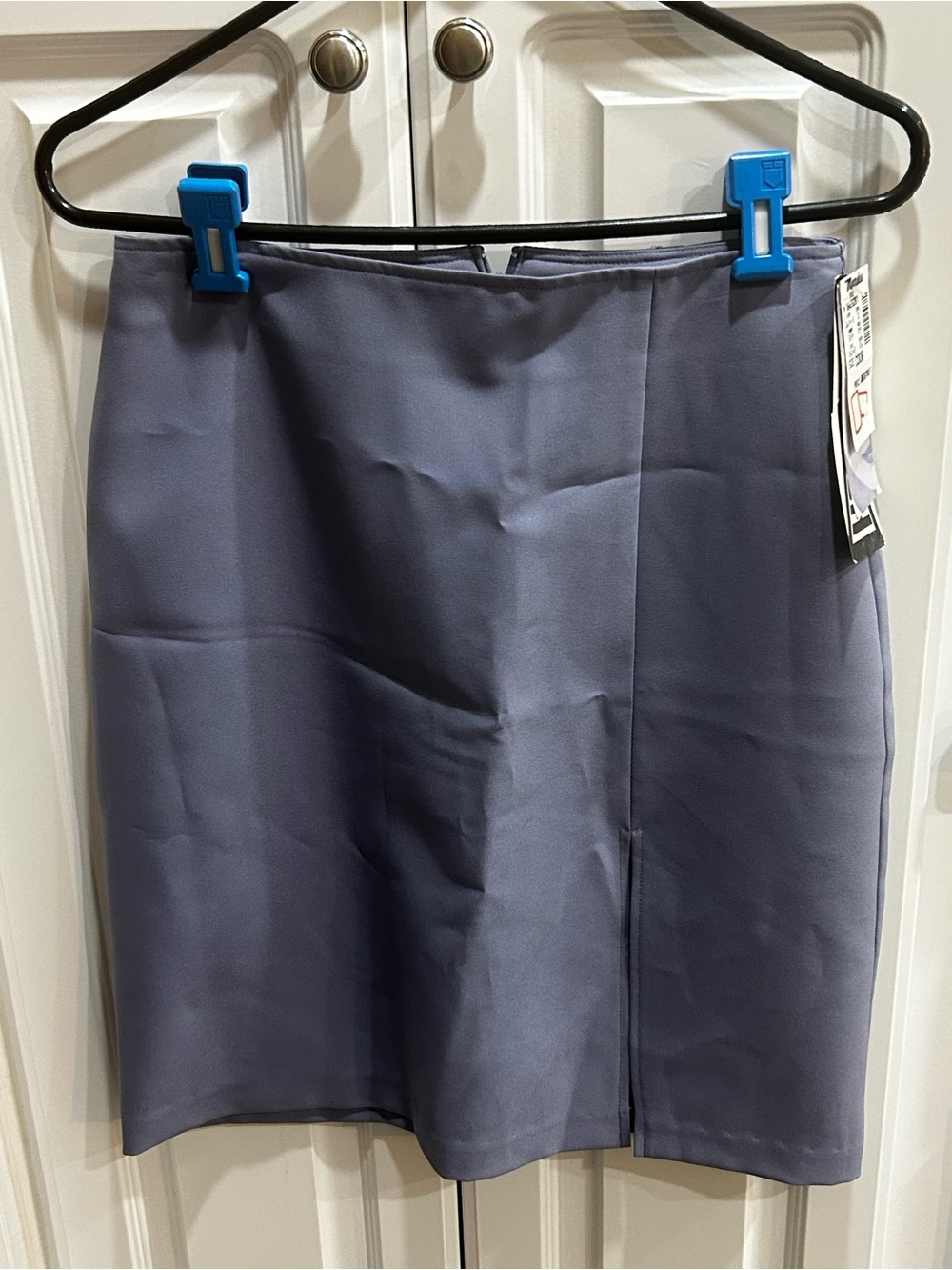 Vintage Mandee NWT Junior 7/8 Gray Pencil Skirt Front Slit Y2K Career Office